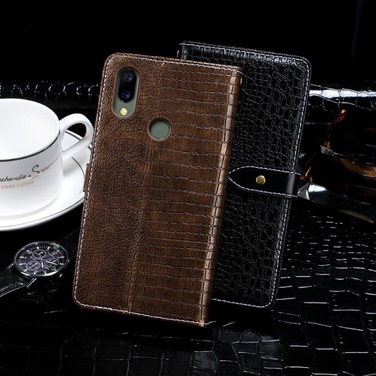 For UMIDIGI A3S idewei Crocodile Texture Horizontal Flip Leather Case with Holder & Card Slots & Wallet(Black)