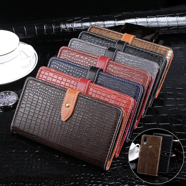 For UMIDIGI A3S idewei Crocodile Texture Horizontal Flip Leather Case with Holder & Card Slots & Wallet(Black)