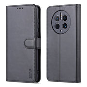 For Huawei Mate 50 Pro AZNS Skin Feel Calf Texture Flip Leather Phone Case(Black)