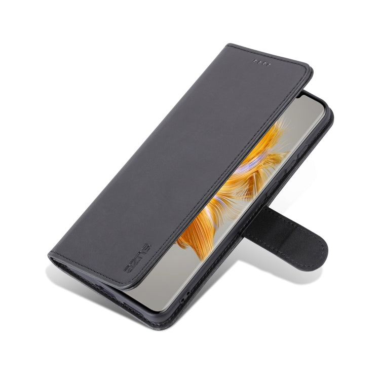 For Huawei Mate 50 Pro AZNS Skin Feel Calf Texture Flip Leather Phone Case(Black)
