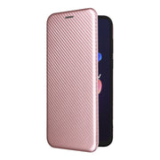 For Blackview A55 Pro Carbon Fiber Texture Horizontal Flip PU Phone Case(Pink)