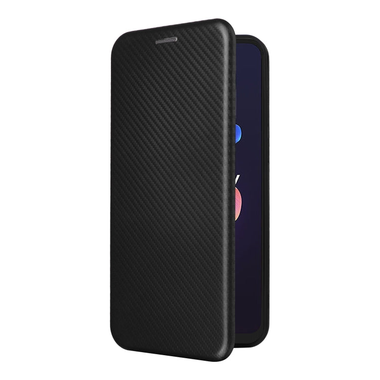 For Blackview A55 Pro Carbon Fiber Texture Horizontal Flip PU Phone Case(Black)