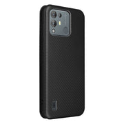 For Blackview A55 Pro Carbon Fiber Texture Horizontal Flip PU Phone Case(Black)
