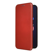 For Blackview A55 Pro Carbon Fiber Texture Horizontal Flip PU Phone Case(Brown)