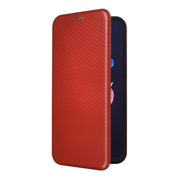 For Blackview A55 Pro Carbon Fiber Texture Horizontal Flip PU Phone Case(Brown)