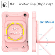 For Amazon Kindle Fire 7 2022 Silicone + PC Bracelet Holder Tablet Case(Rose Gold)