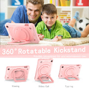 For Amazon Kindle Fire 7 2022 Silicone + PC Bracelet Holder Tablet Case(Rose Gold)