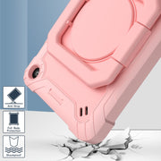 For Amazon Kindle Fire 7 2022 Silicone + PC Bracelet Holder Tablet Case(Rose Gold)