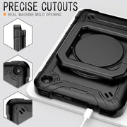 For Amazon Kindle Fire 7 2022 Silicone + PC Bracelet Holder Tablet Case(Black)