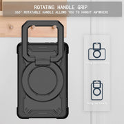 For Amazon Kindle Fire 7 2022 Silicone + PC Bracelet Holder Tablet Case(Black)