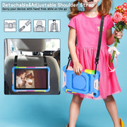 For Amazon Kindle Fire 7 2022 Silicone + PC Bracelet Holder Tablet Case(Camouflage + Blue)