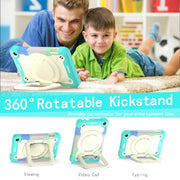 For Amazon Kindle Fire 7 2022 Silicone + PC Bracelet Holder Tablet Case(Bright Green)