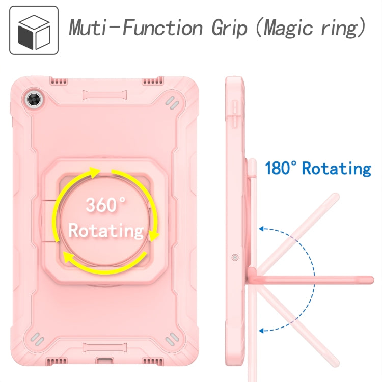 For Lenovo Tab M10 Plus 10.6 3rd Gen 2022 Silicone + PC Bracelet Holder Tablet Case(Rose Gold)