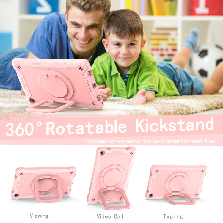 For Lenovo Tab M10 Plus 10.6 3rd Gen 2022 Silicone + PC Bracelet Holder Tablet Case(Rose Gold)