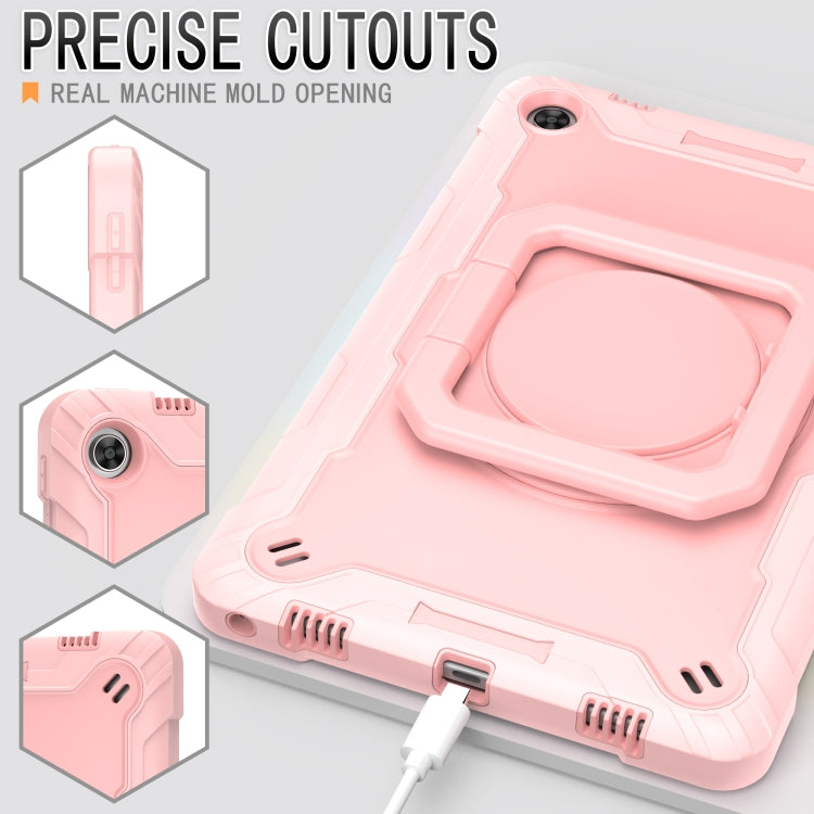 For Lenovo Tab M10 Plus 10.6 3rd Gen 2022 Silicone + PC Bracelet Holder Tablet Case(Rose Gold)