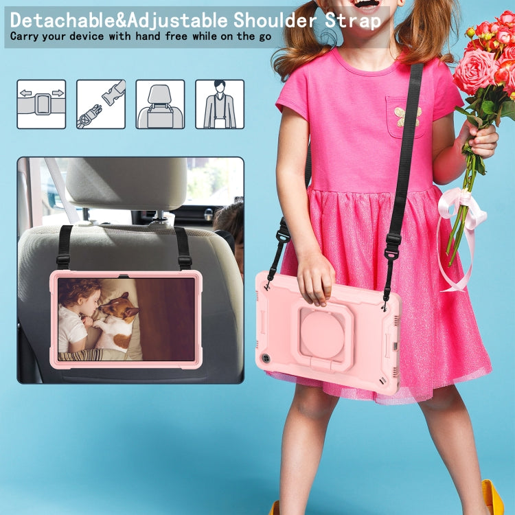 For Lenovo Tab M10 Plus 10.6 3rd Gen 2022 Silicone + PC Bracelet Holder Tablet Case(Rose Gold)