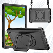 For Lenovo Tab M10 Plus 10.6 3rd Gen 2022 Silicone + PC Bracelet Holder Tablet Case(Black)