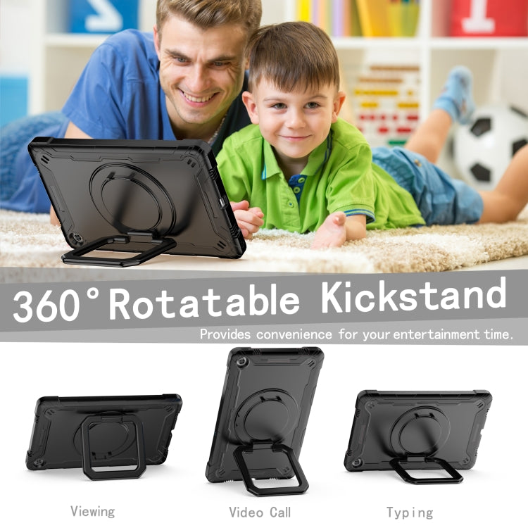 For Lenovo Tab M10 Plus 10.6 3rd Gen 2022 Silicone + PC Bracelet Holder Tablet Case(Black)