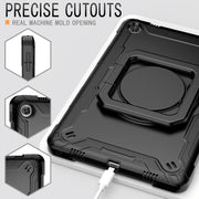 For Lenovo Tab M10 Plus 10.6 3rd Gen 2022 Silicone + PC Bracelet Holder Tablet Case(Black)