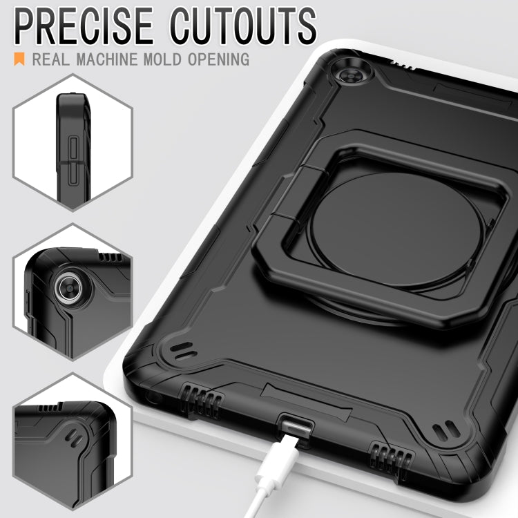 For Lenovo Tab M10 Plus 10.6 3rd Gen 2022 Silicone + PC Bracelet Holder Tablet Case(Black)