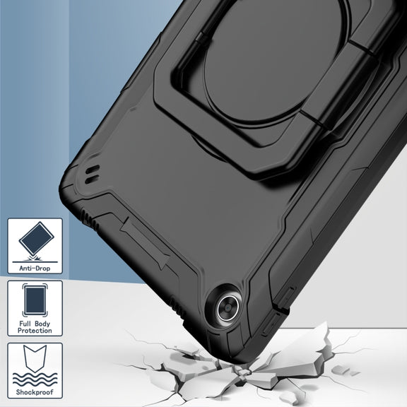 For Lenovo Tab M10 Plus 10.6 3rd Gen 2022 Silicone + PC Bracelet Holder Tablet Case(Black)