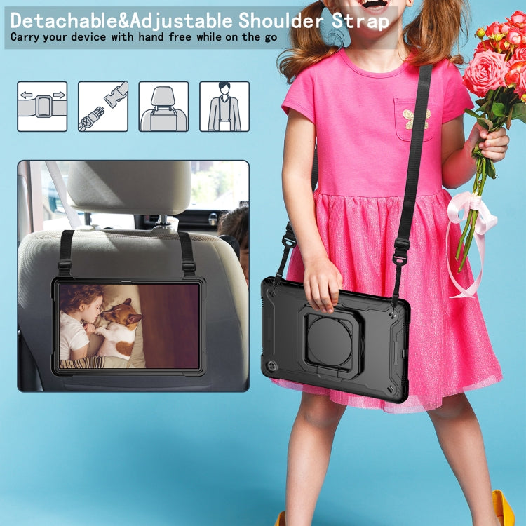 For Lenovo Tab M10 Plus 10.6 3rd Gen 2022 Silicone + PC Bracelet Holder Tablet Case(Black)