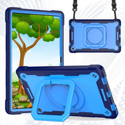 For Lenovo Tab M10 Plus 10.6 3rd Gen 2022 Silicone + PC Bracelet Holder Tablet Case(Navy Blue + Blue)