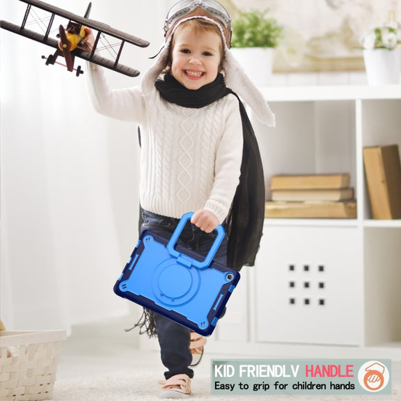 For Lenovo Tab M10 Plus 10.6 3rd Gen 2022 Silicone + PC Bracelet Holder Tablet Case(Navy Blue + Blue)