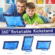 For Lenovo Tab M10 Plus 10.6 3rd Gen 2022 Silicone + PC Bracelet Holder Tablet Case(Navy Blue + Blue)