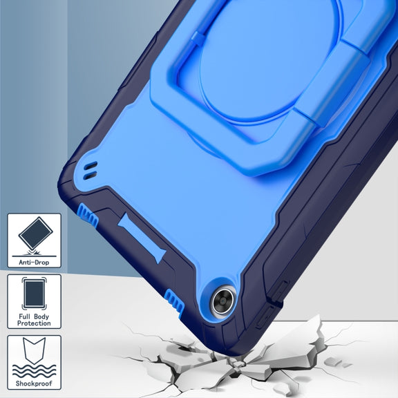 For Lenovo Tab M10 Plus 10.6 3rd Gen 2022 Silicone + PC Bracelet Holder Tablet Case(Navy Blue + Blue)