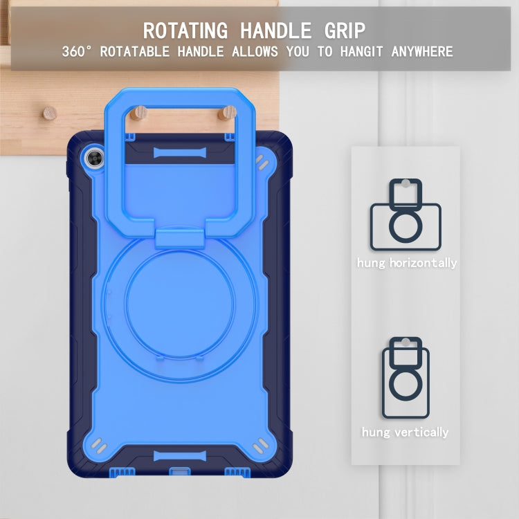 For Lenovo Tab M10 Plus 10.6 3rd Gen 2022 Silicone + PC Bracelet Holder Tablet Case(Navy Blue + Blue)