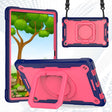 For Lenovo Tab M10 Plus 10.6 3rd Gen 2022 Silicone + PC Bracelet Holder Tablet Case(Navy Blue + Rose Red) - Lenovo by PMC TechLife | Online Shopping South Africa | PMC TechLife | Buy Now Pay Later Mobicred