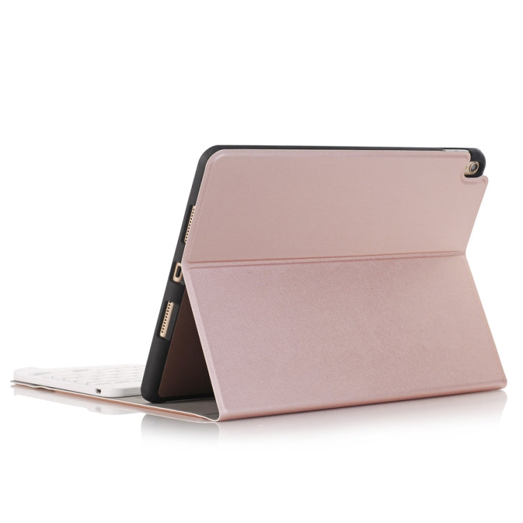 Detachable Bluetooth Keyboard Leather Tablet Case For iPad Air 3 / Pro 10.5 / 10.2 2021 & 2020 & 2019(Rose Gold)
