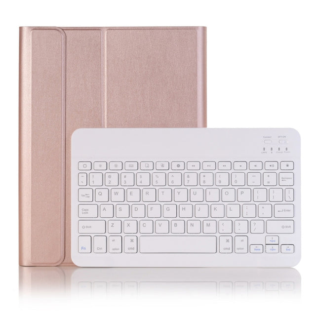 Detachable Bluetooth Keyboard Leather Tablet Case For iPad Air 3 / Pro 10.5 / 10.2 2021 & 2020 & 2019(Rose Gold)