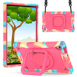 For Lenovo Tab M10 HD 2nd Gen Silicone + PC Bracelet Holder Tablet Case(Camouflage + Rose Red) - Lenovo by PMC TechLife | Online Shopping South Africa | PMC TechLife | Buy Now Pay Later Mobicred