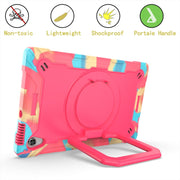 For Lenovo Tab M10 HD 2nd Gen Silicone + PC Bracelet Holder Tablet Case(Camouflage + Rose Red)