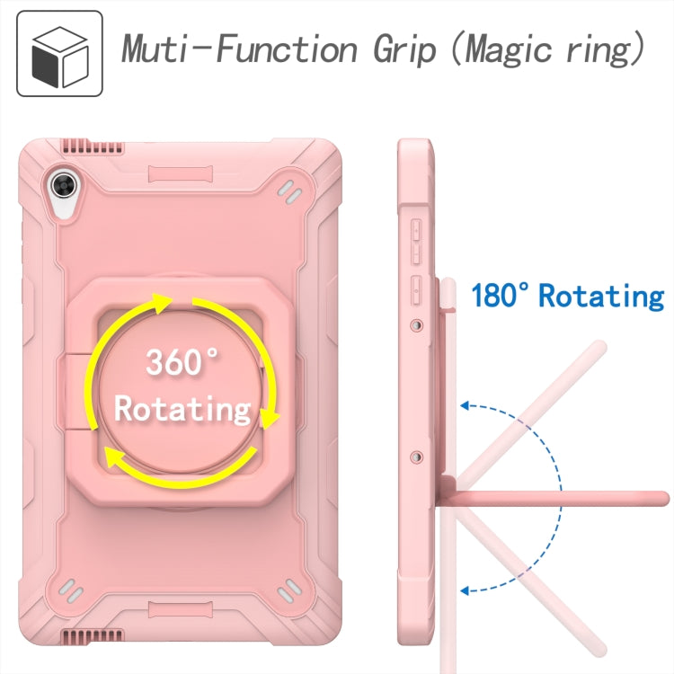For Lenovo Tab M10 HD 2nd Gen Silicone + PC Bracelet Holder Tablet Case(Rose Gold)