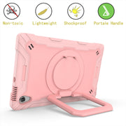 For Lenovo Tab M10 HD 2nd Gen Silicone + PC Bracelet Holder Tablet Case(Rose Gold)