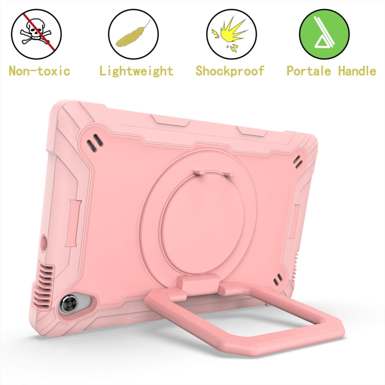 For Lenovo Tab M10 HD 2nd Gen Silicone + PC Bracelet Holder Tablet Case(Rose Gold)