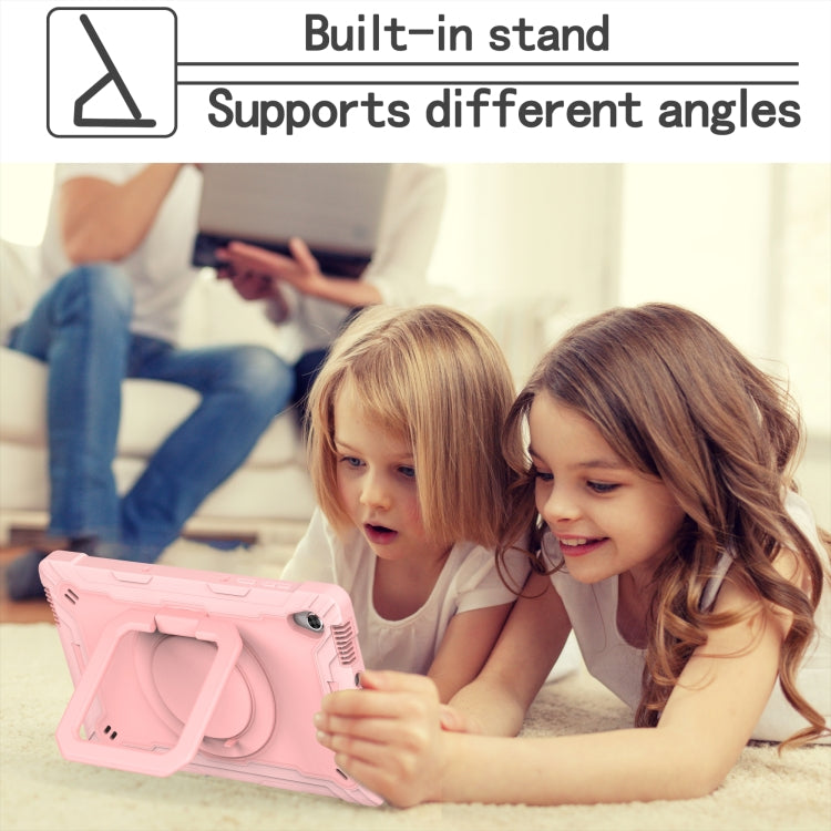 For Lenovo Tab M10 HD 2nd Gen Silicone + PC Bracelet Holder Tablet Case(Rose Gold)