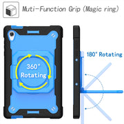 For Lenovo Tab M10 HD 2nd Gen Silicone + PC Bracelet Holder Tablet Case(Black + Blue)