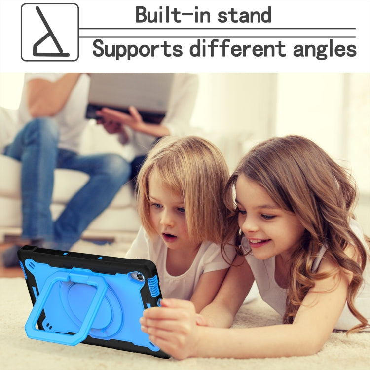 For Lenovo Tab M10 HD 2nd Gen Silicone + PC Bracelet Holder Tablet Case(Black + Blue)