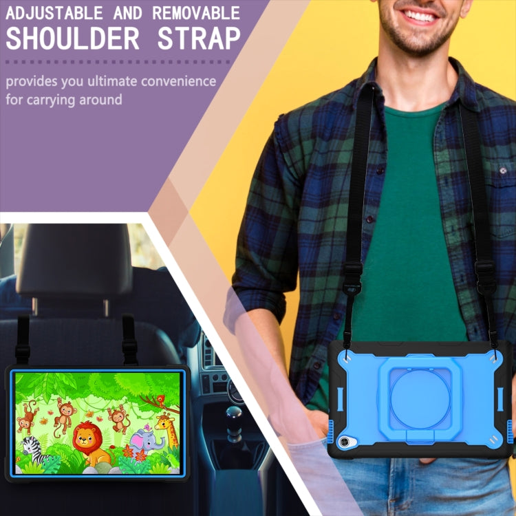 For Lenovo Tab M10 HD 2nd Gen Silicone + PC Bracelet Holder Tablet Case(Black + Blue)