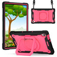 For Lenovo Tab M10 HD 2nd Gen Silicone + PC Bracelet Holder Tablet Case(Black + Rose Red) - Lenovo by PMC TechLife | Online Shopping South Africa | PMC TechLife | Buy Now Pay Later Mobicred