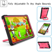 For Lenovo Tab M10 HD 2nd Gen Silicone + PC Bracelet Holder Tablet Case(Black + Rose Red)