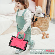 For Lenovo Tab M10 HD 2nd Gen Silicone + PC Bracelet Holder Tablet Case(Black + Rose Red)