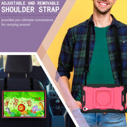 For Lenovo Tab M10 HD 2nd Gen Silicone + PC Bracelet Holder Tablet Case(Black + Rose Red)
