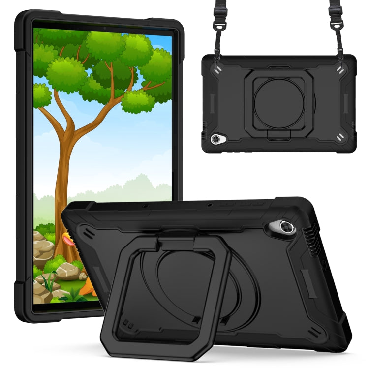For Lenovo Tab M10 HD 2nd Gen Silicone + PC Bracelet Holder Tablet Case(Black)