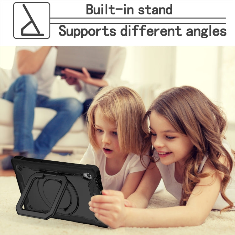 For Lenovo Tab M10 HD 2nd Gen Silicone + PC Bracelet Holder Tablet Case(Black)