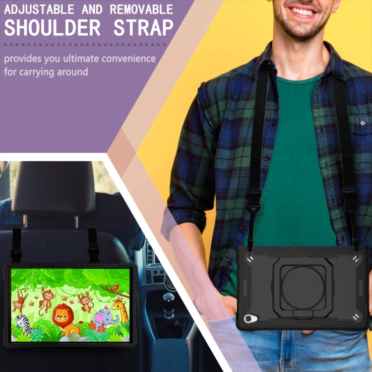 For Lenovo Tab M10 HD 2nd Gen Silicone + PC Bracelet Holder Tablet Case(Black)